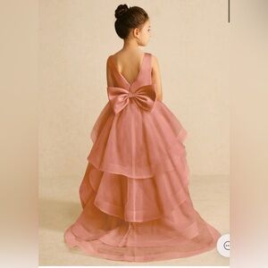 Azazie Kids Formal Dress in Peach